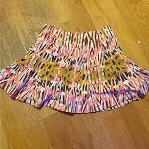 Atelier Multicolor Striped and MultiPatterned Cotton Skirt